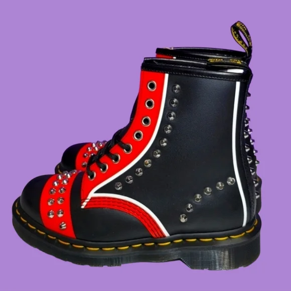 Martens Shoes Drmartens 46 Stud Blackredwhite Poshmark